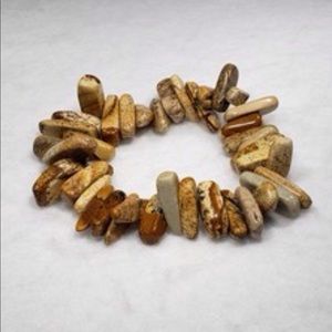 Handmade boho beaded stretchy bracelet